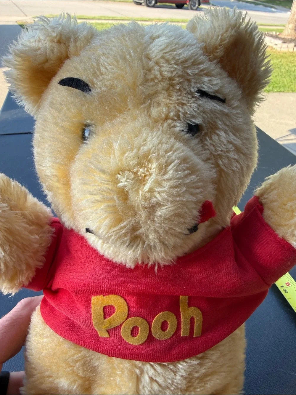 Vintage Disney Plush Winnie the Pooh in Yellow and Red Shirt